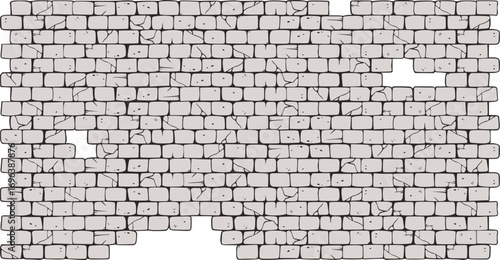 Design of broken brick wall