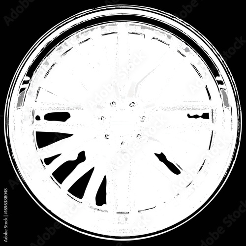 Modern car wheel design featuring intricate spoke patterns and a polished finish under studio lighting conditions
