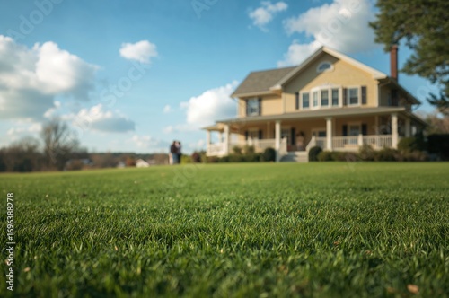 Wallpaper Mural Front Garden of Classic Home with Space on Lawn for Text Torontodigital.ca