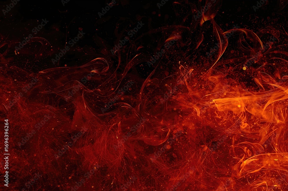 Fototapeta premium Abstract Fire Flames on a Dark Backdrop