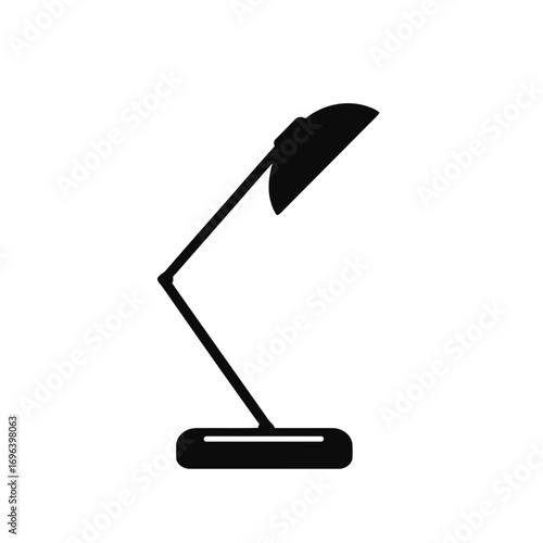 The vector illustration shows an umbrella, a golf club, and a pen on a table, representing diverse equipment for a modern business office