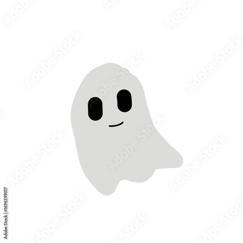 Cute Cartoon Ghost  Halloween illustration