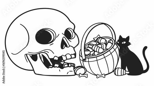 A realistic Halloween themed vector collection featuring high-definition isolated designs with no background. Includes detailed carved pumpkins glowing with candlelight, spooky black bats in flight, c