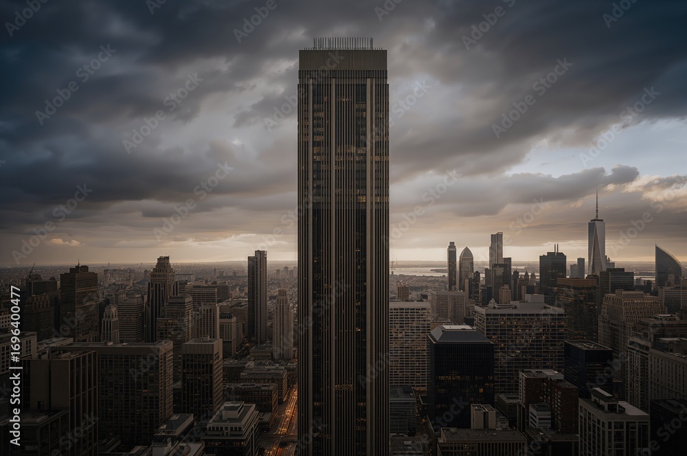 Naklejka premium Tall Residential Building Icon