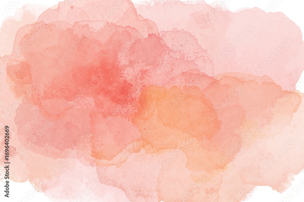 Fototapeta premium Premium hand-painted watercolor background featuring red and yellow pastel tones