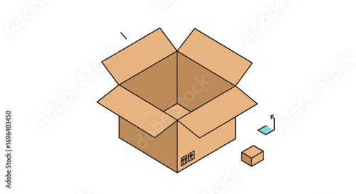 Unpacking ideas, a new concept emerges from an open cardboard box, innovation taking shape.