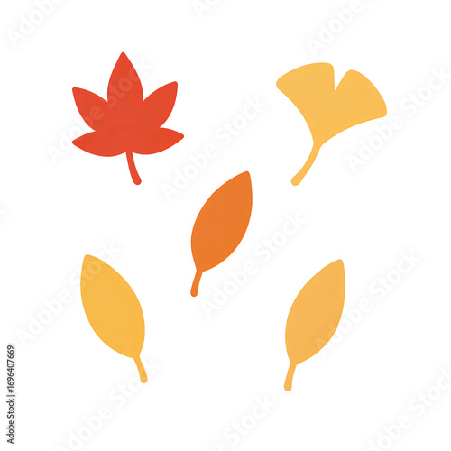 舞い散る色付き秋の葉｜Falling Colored Autumn Leaves