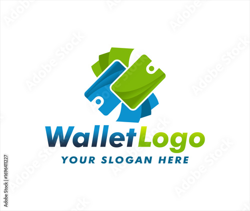 e wallet logo design template flat design vector creative illustration payment online financial