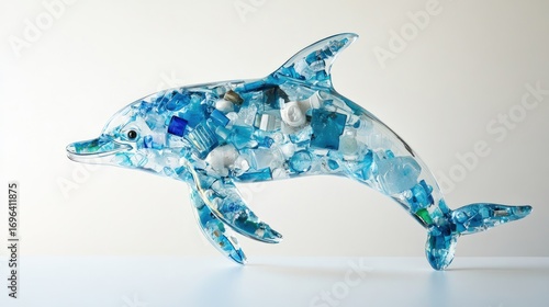 blue dolphin isolated on white