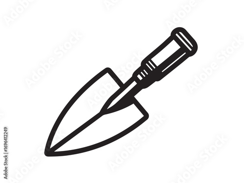 Elegant Garden Trowel Symbol with Minimal Vector Styling