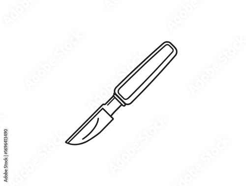 Classic Grafting Knife Illustration in Refined Vector Artwork
