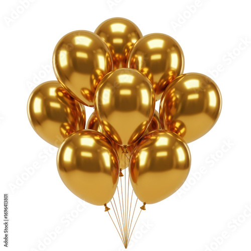 golden party balloons