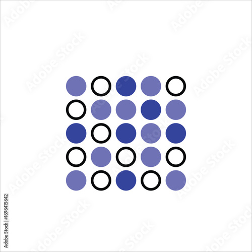 heterogeneous icons. simple colored vector