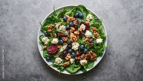 Tasty salad featuring sweet...