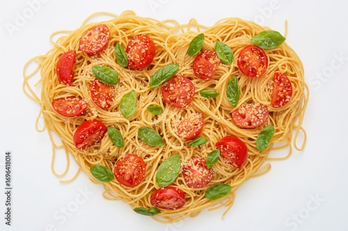 Artistic heart-shaped pasta...