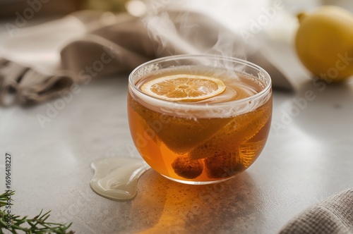 Detailed view of a cup of t...
