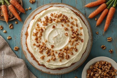 Tasty homemade carrot cake ...