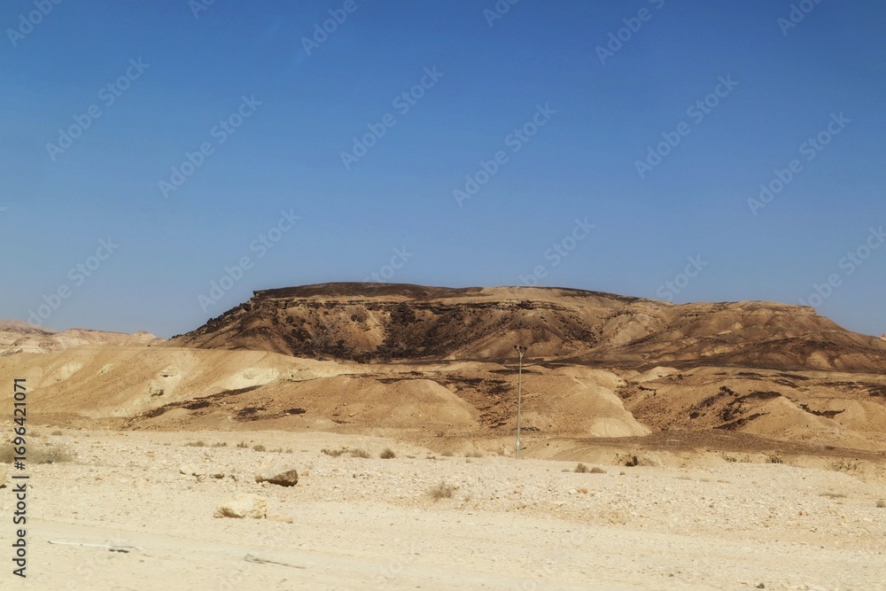 Fototapeta premium sand in the Arava desert beautiful landscape 