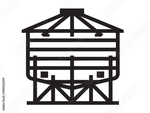 Simplified Grain Dryer Icon With Modern Farming Inspiration