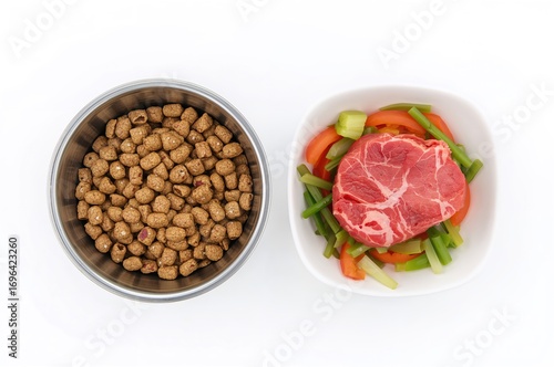 Various dog feeding styles ...