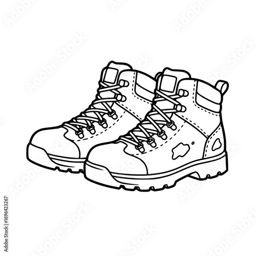 Boots Hiking Outdoor Illustration