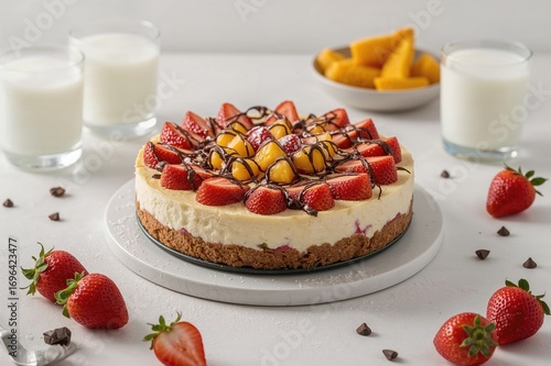 Tasty homemade mango and st...
