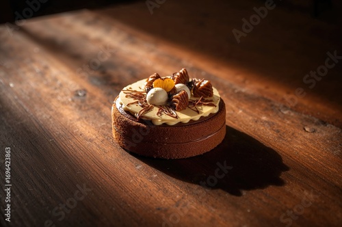 Tasty sweet treat placed on...