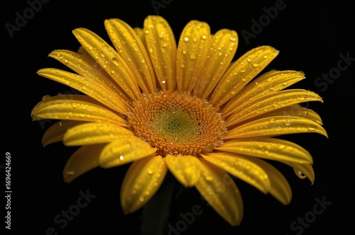 Detailed view of a bright y...