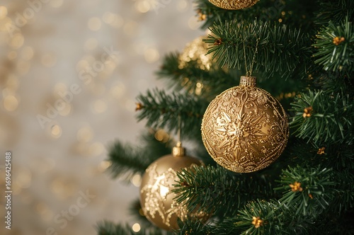Detailed view of shiny gold...