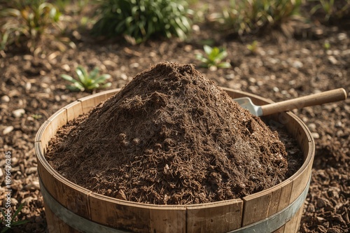 Mixing cow dung and water f...