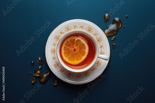 Top view of a cup filled wi...