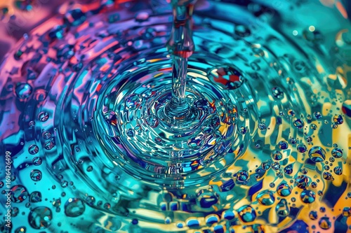 Detailed view of oil drople...
