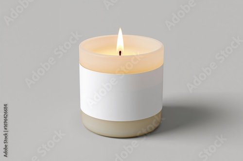 Detailed view of a lit cand...