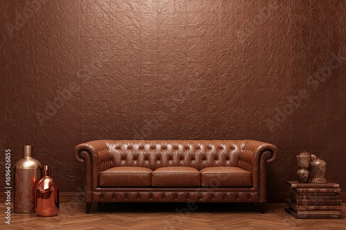 Leather texture in copper s...