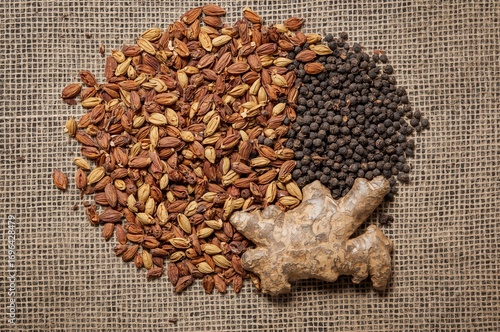 Assorted dried spices for p...