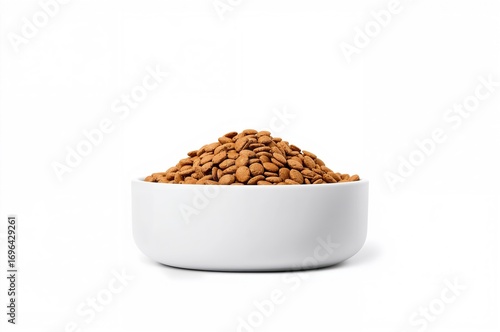 Bowl of dry animal feed set...