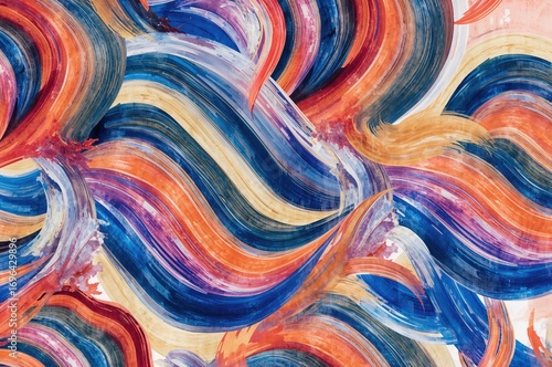 Vivid abstract waves and li...