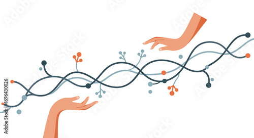 Accelerate Workflow: Minimalist Flat Design Vector for Seamless Integration & Agile Business Operations