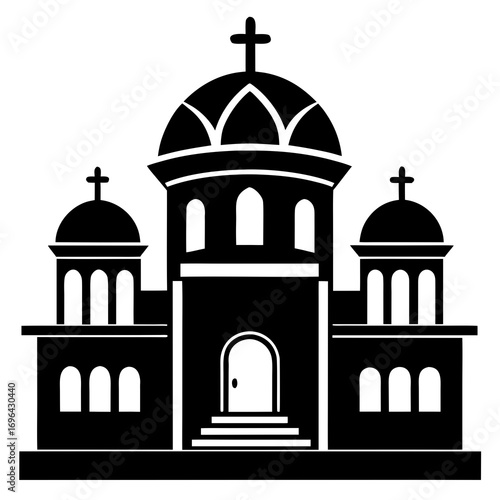 Synagogue a simple vector clean black silhouette design white background