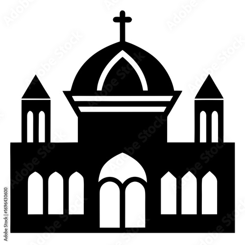 Synagogue a simple vector clean black silhouette design white background