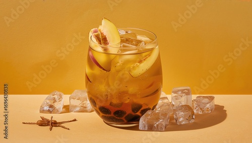 Chilled iced tea amidst lus...