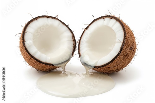 Coconut oil flowing from ha...