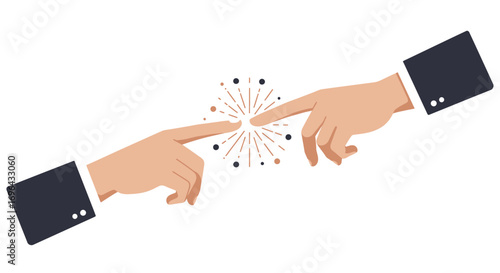 Strategic Alignment: Seamless Partnership and Precision Integration in Modern Minimalist Flat Design