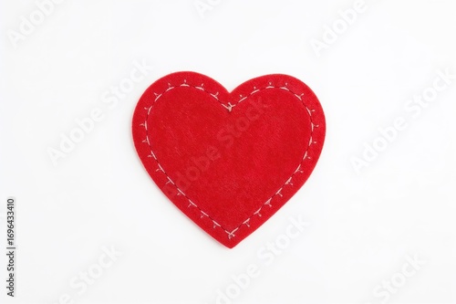 Handcrafted red fabric hear...