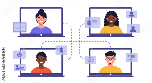 Optimized Virtual Workforce: Seamless Global Team Collaboration via Dynamic Video Conference Screens