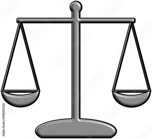 Symbol einer Waage im Gleichgewicht
