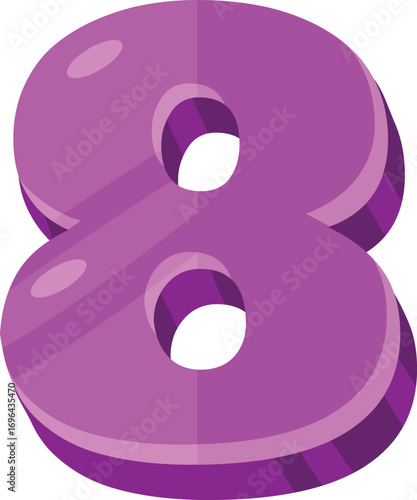 vector illustration of number style