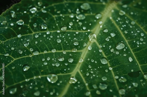 Macro shot of dew drops on ...