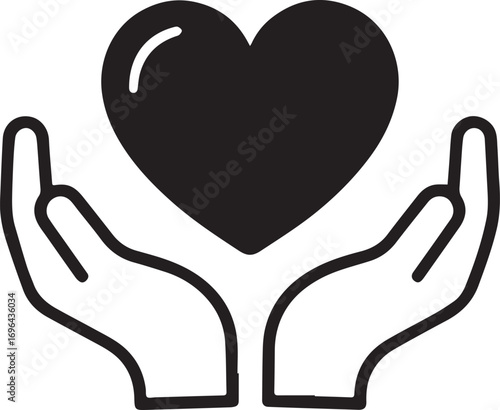 Woman's hands gently hold a red heart, a powerful symbol of love and care