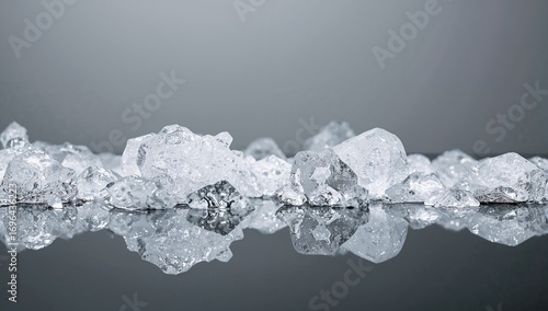 Chunks of ice scattered on ...